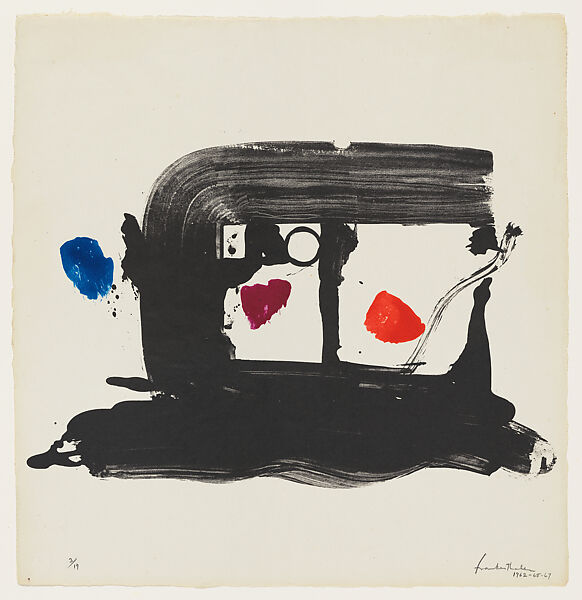 Postcard for James Schuyler, Helen Frankenthaler (American, New York 1928–2011 Darien, Connecticut), Lithograph 