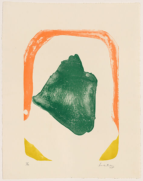 Orange Hoop, Helen Frankenthaler (American, New York 1928–2011 Darien, Connecticut), Lithograph 