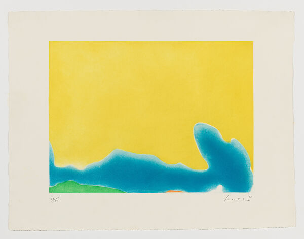Yellow Span, Helen Frankenthaler (American, New York 1928–2011 Darien, Connecticut), Sugar-lift aquatint 