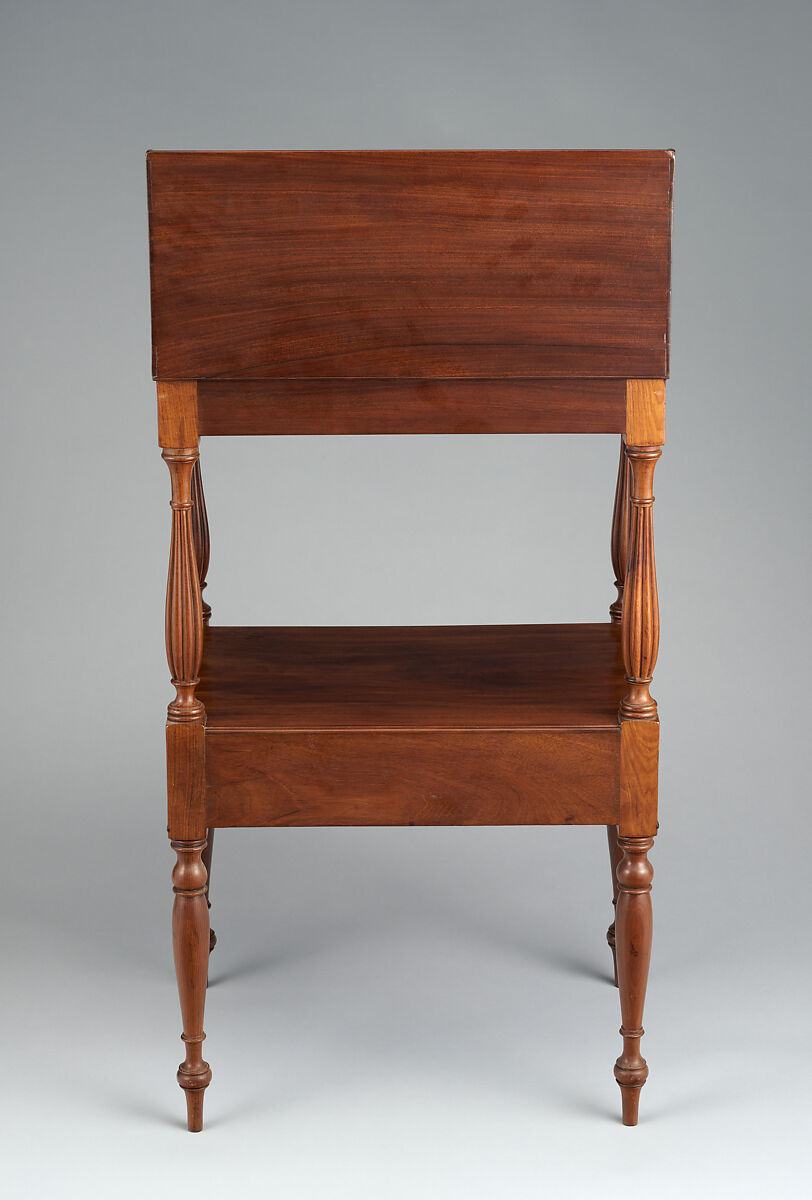 Basin stand, Attributed to William Hook (1777–1867), Mahogany, mahogany veneer with white pine, American