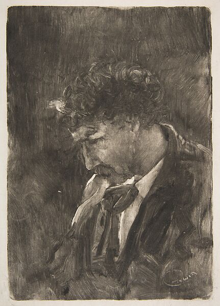 Portrait of James NcNeill Whistler, Charles Abel Corwin (American, Newburgh, New York 1857–1938 Chicago, Illinois), Monotype 