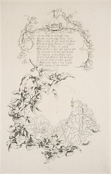 Milton's Penseroso, John Milton (British, London 1608–1674 London), Illustrations: etching 