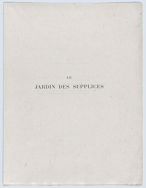 Le Jardin des Supplices, Octave-Henri-Marie Mirbeau (French, 1850–1917), Color lithographs 