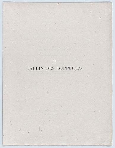 Le Jardin des Supplices