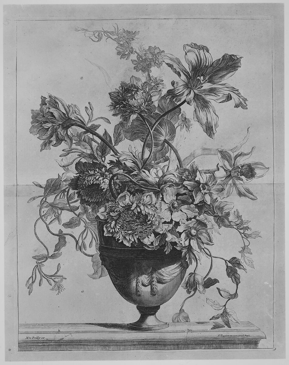 Livre de Toutes Sortes De Fleurs D'apres Nature, Designed by Jean-Baptiste Monnoyer (French, Lille 1636–1699 London), Engraving
