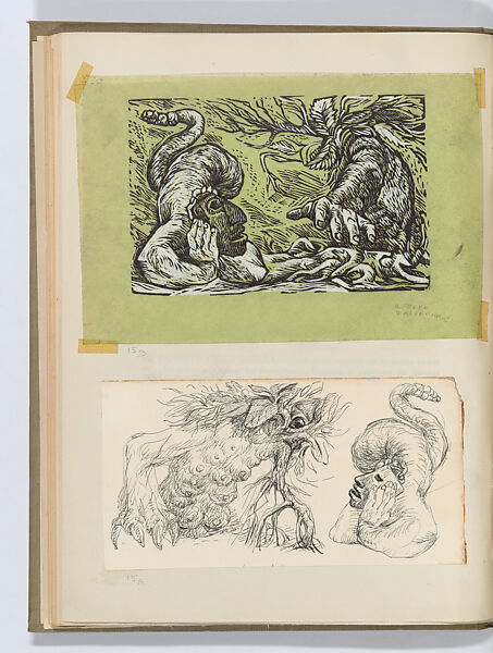 El sombrerón, Bernardo Ortiz de Montellano (Mexican, 1899–1949), Book with proof sheets and original drawings by Alfredo Zalce