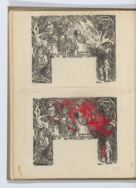 El sombrerón, Bernardo Ortiz de Montellano (Mexican, 1899–1949), Book with proof sheets and original drawings by Alfredo Zalce