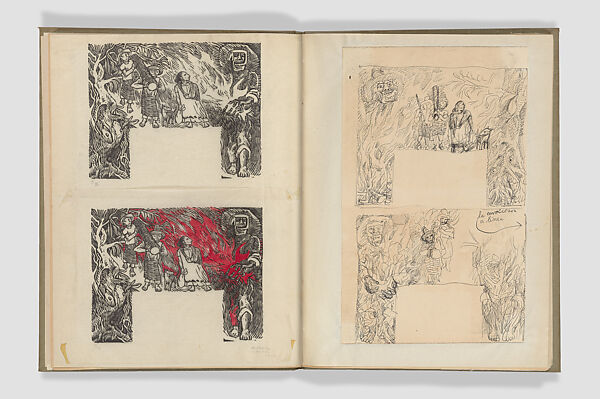 El sombrerón, Bernardo Ortiz de Montellano (Mexican, 1899–1949), Book with proof sheets and original drawings by Alfredo Zalce