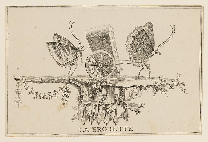 La Brouette (The Bath Chair) from Premier Essai de Papilloneries Humaines