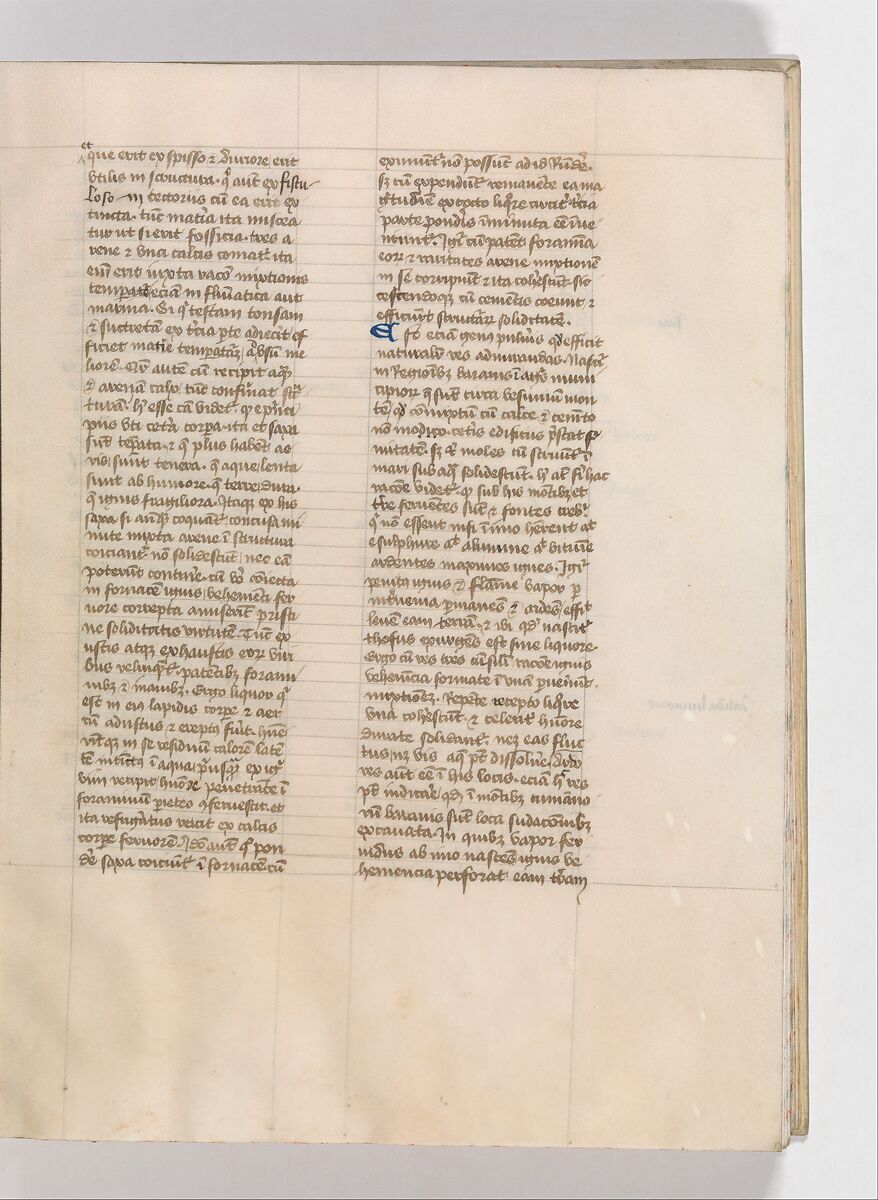 De Architectura, Marcus Pollio Vitruvius (Roman, active late 1st century BCE), Manuscript; brownish black ink and red and blue pigments on vellum
