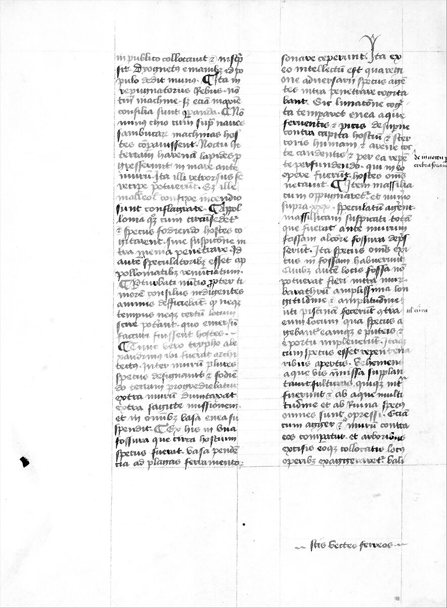De Architectura, Marcus Pollio Vitruvius (Roman, active late 1st century BCE), Manuscript; brownish black ink and red and blue pigments on vellum