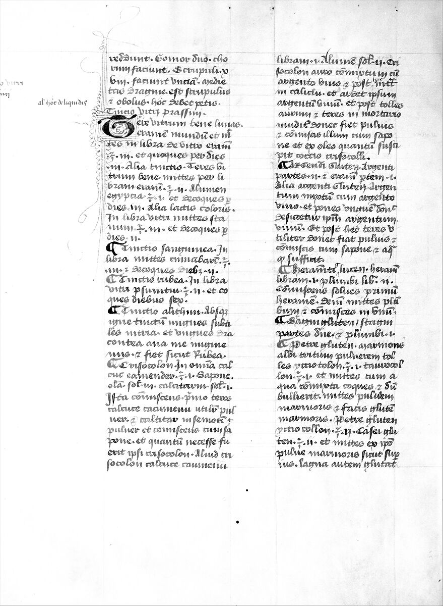 De Architectura, Marcus Pollio Vitruvius (Roman, active late 1st century BCE), Manuscript; brownish black ink and red and blue pigments on vellum