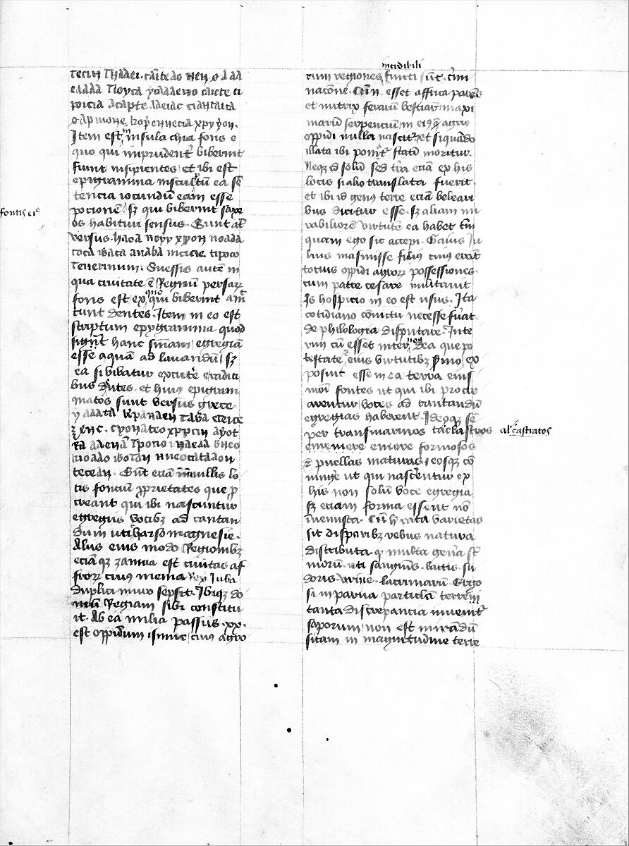 De Architectura, Marcus Pollio Vitruvius (Roman, active late 1st century BCE), Manuscript; brownish black ink and red and blue pigments on vellum