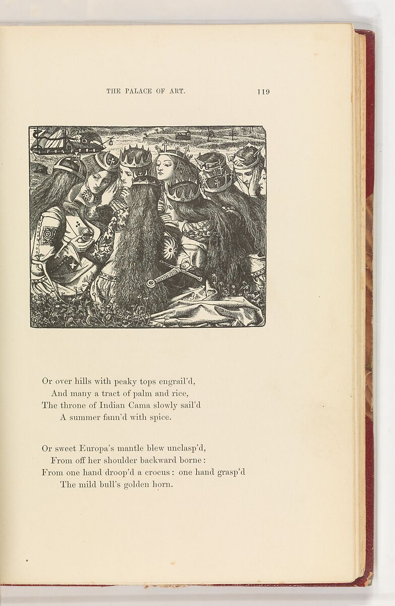 Poems by Alfred Tennyson, Alfred Tennyson (British, Somersby, Lincolnshire 1809–1892 Surrey), Illustrations: mezzotint, wood engraving