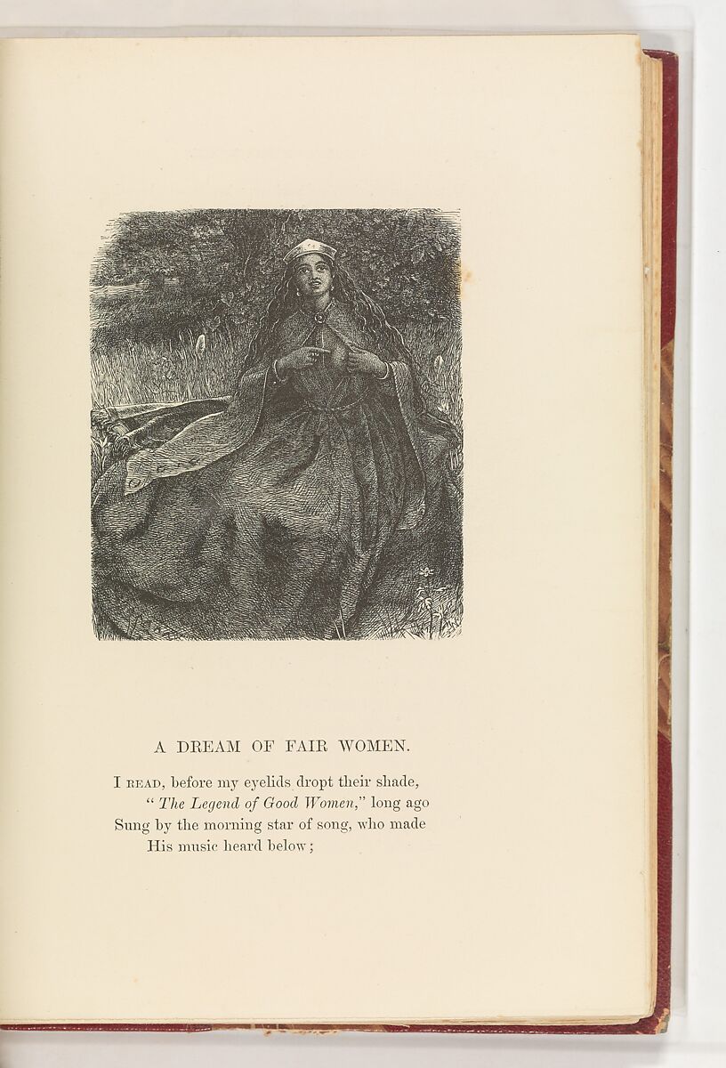 Poems by Alfred Tennyson, Alfred Tennyson (British, Somersby, Lincolnshire 1809–1892 Surrey), Illustrations: mezzotint, wood engraving