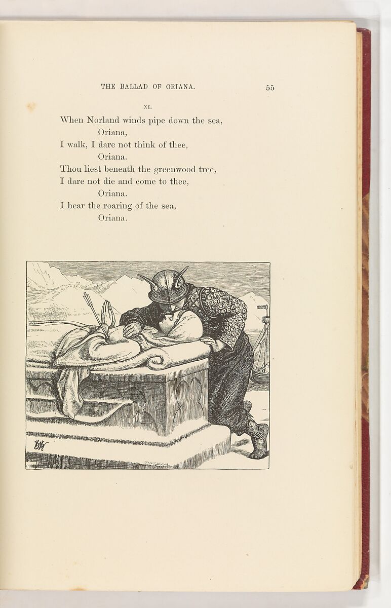 Poems by Alfred Tennyson, Alfred Tennyson (British, Somersby, Lincolnshire 1809–1892 Surrey), Illustrations: mezzotint, wood engraving