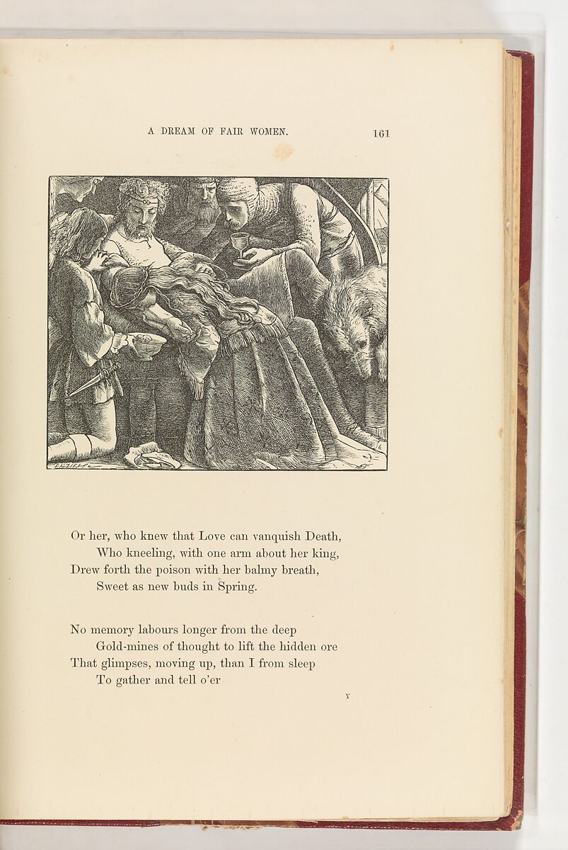 Poems by Alfred Tennyson, Alfred Tennyson (British, Somersby, Lincolnshire 1809–1892 Surrey), Illustrations: mezzotint, wood engraving