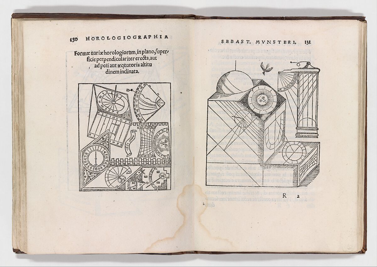 Horologiographia, post priorem aeditionem per Sebast. Munsterum, Sebastian Münster (German, Ingelheim 1488–1552 Basel), Woodcuts 