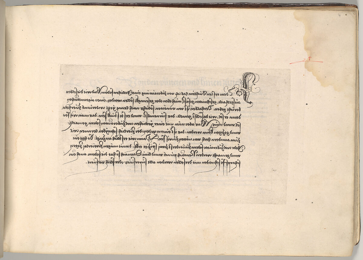 Writing Book (Eine Gute Ordnung und kurtze unterucht' [sic]), Johann Neudörffer the Elder (German, Nuremberg 1497–1563 Nuremberg), plates: etching, some hand colored, manuscript