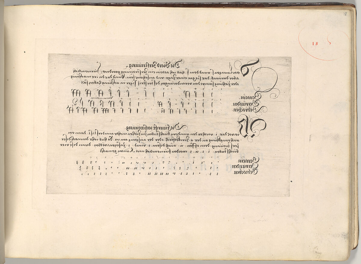 Writing Book (Eine Gute Ordnung und kurtze unterucht' [sic]), Johann Neudörffer the Elder (German, Nuremberg 1497–1563 Nuremberg), plates: etching, some hand colored, manuscript