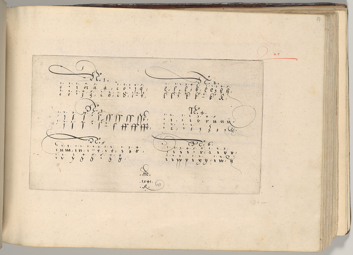 Writing Book (Eine Gute Ordnung und kurtze unterucht' [sic]), Johann Neudörffer the Elder (German, Nuremberg 1497–1563 Nuremberg), plates: etching, some hand colored, manuscript