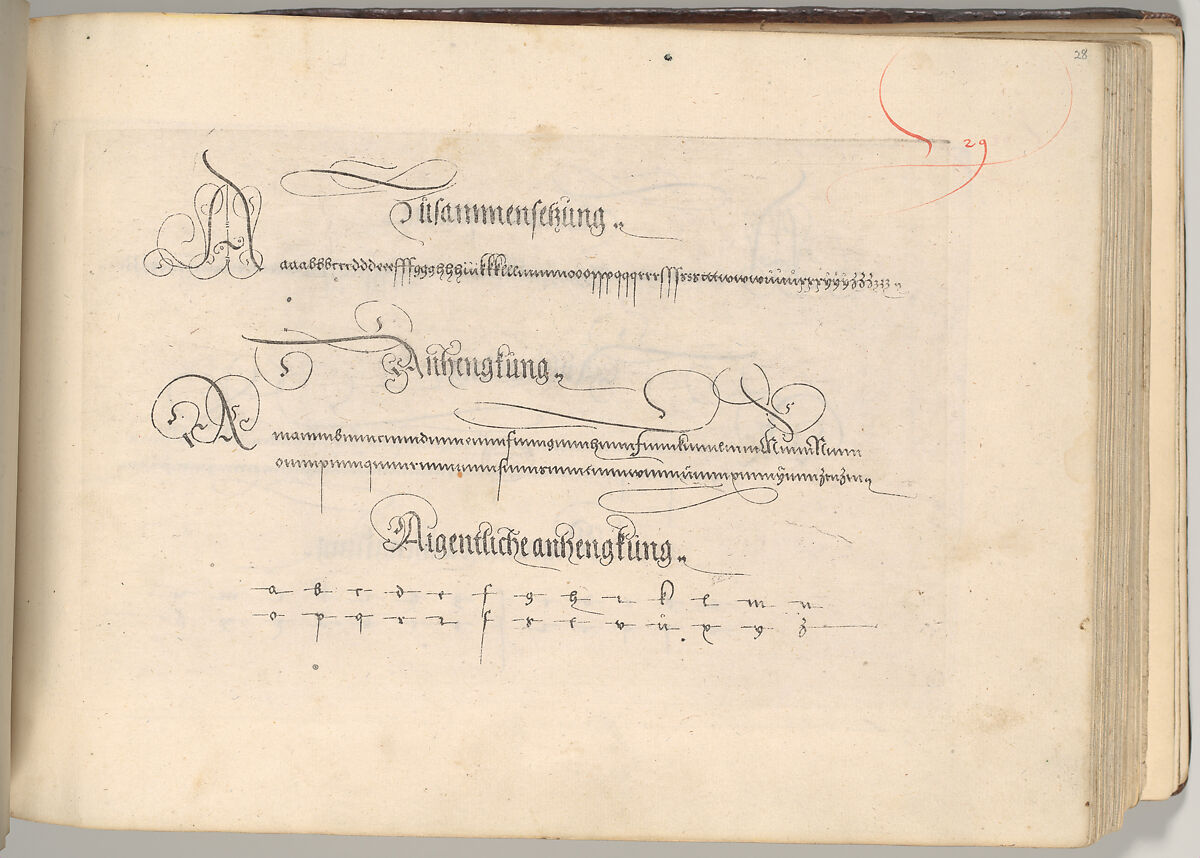 Writing Book (Eine Gute Ordnung und kurtze unterucht' [sic]), Johann Neudörffer the Elder (German, Nuremberg 1497–1563 Nuremberg), plates: etching, some hand colored, manuscript