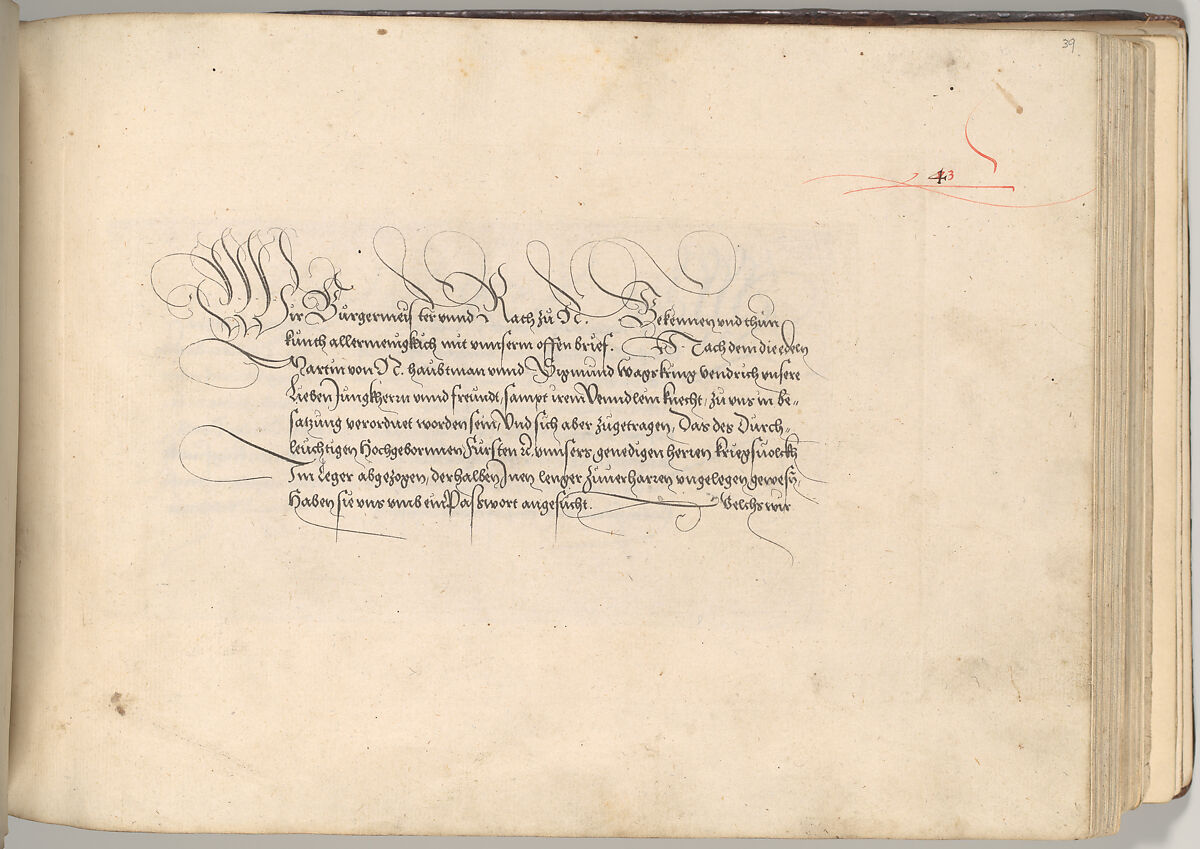 Writing Book (Eine Gute Ordnung und kurtze unterucht' [sic]), Johann Neudörffer the Elder (German, Nuremberg 1497–1563 Nuremberg), plates: etching, some hand colored, manuscript