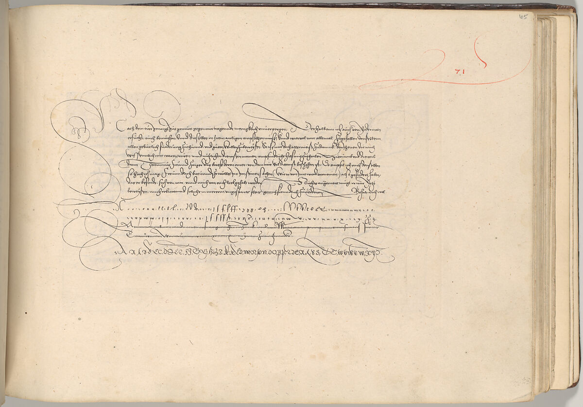 Writing Book (Eine Gute Ordnung und kurtze unterucht' [sic]), Johann Neudörffer the Elder (German, Nuremberg 1497–1563 Nuremberg), plates: etching, some hand colored, manuscript