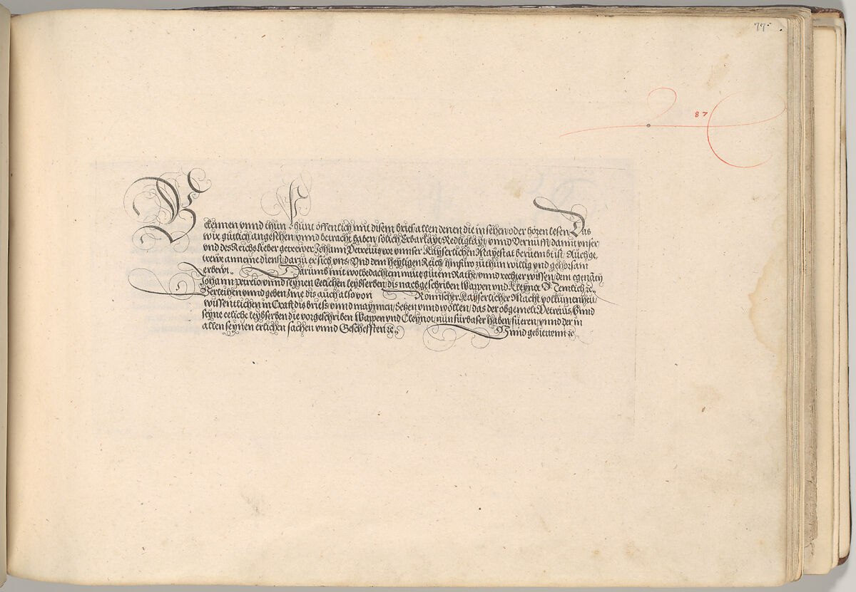 Writing Book (Eine Gute Ordnung und kurtze unterucht' [sic]), Johann Neudörffer the Elder (German, Nuremberg 1497–1563 Nuremberg), plates: etching, some hand colored, manuscript