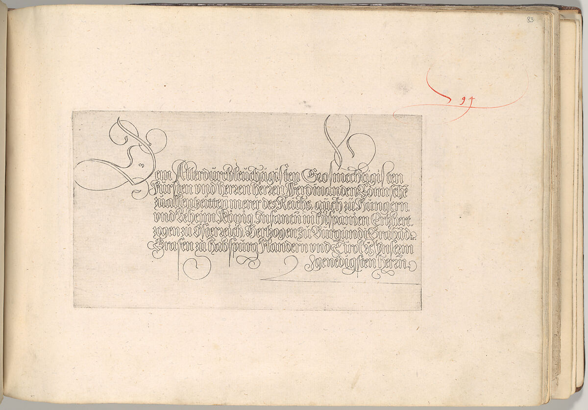 Writing Book (Eine Gute Ordnung und kurtze unterucht' [sic]), Johann Neudörffer the Elder (German, Nuremberg 1497–1563 Nuremberg), plates: etching, some hand colored, manuscript