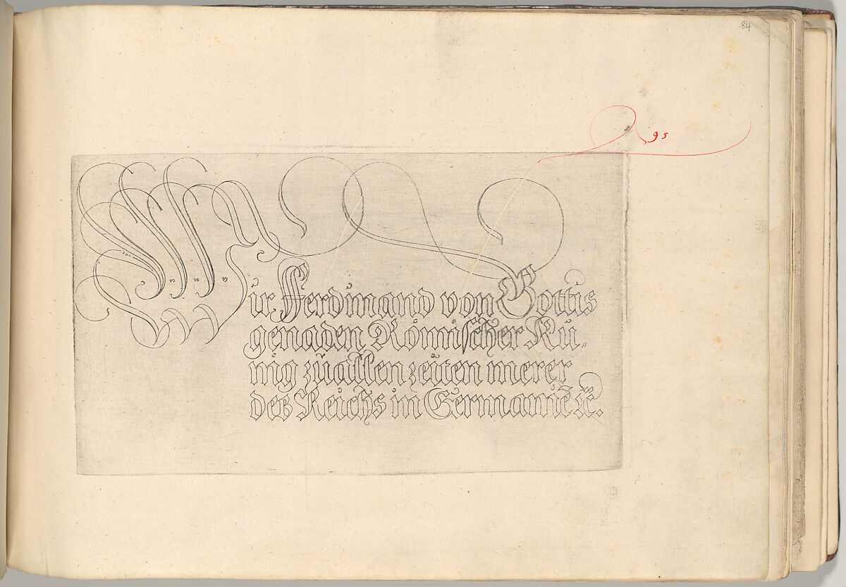 Writing Book (Eine Gute Ordnung und kurtze unterucht' [sic]), Johann Neudörffer the Elder (German, Nuremberg 1497–1563 Nuremberg), plates: etching, some hand colored, manuscript