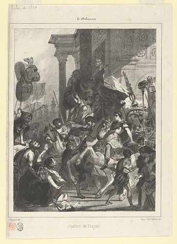 The Justice of Trajan, plate for l'Album des Salons