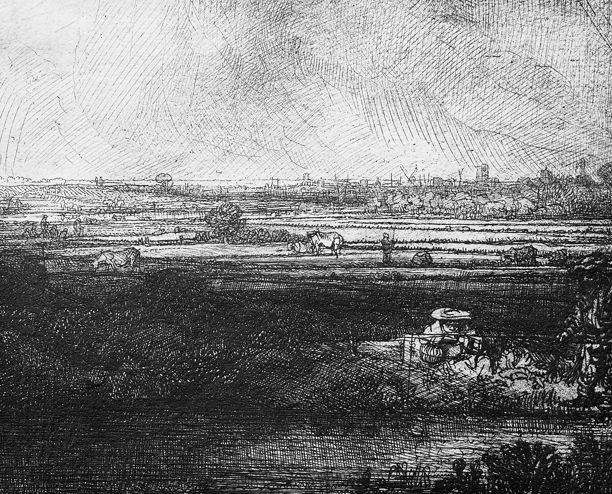 The Three Trees, Rembrandt (Rembrandt van Rijn) (Dutch, Leiden 1606–1669 Amsterdam), Etching, engraving and drypoint