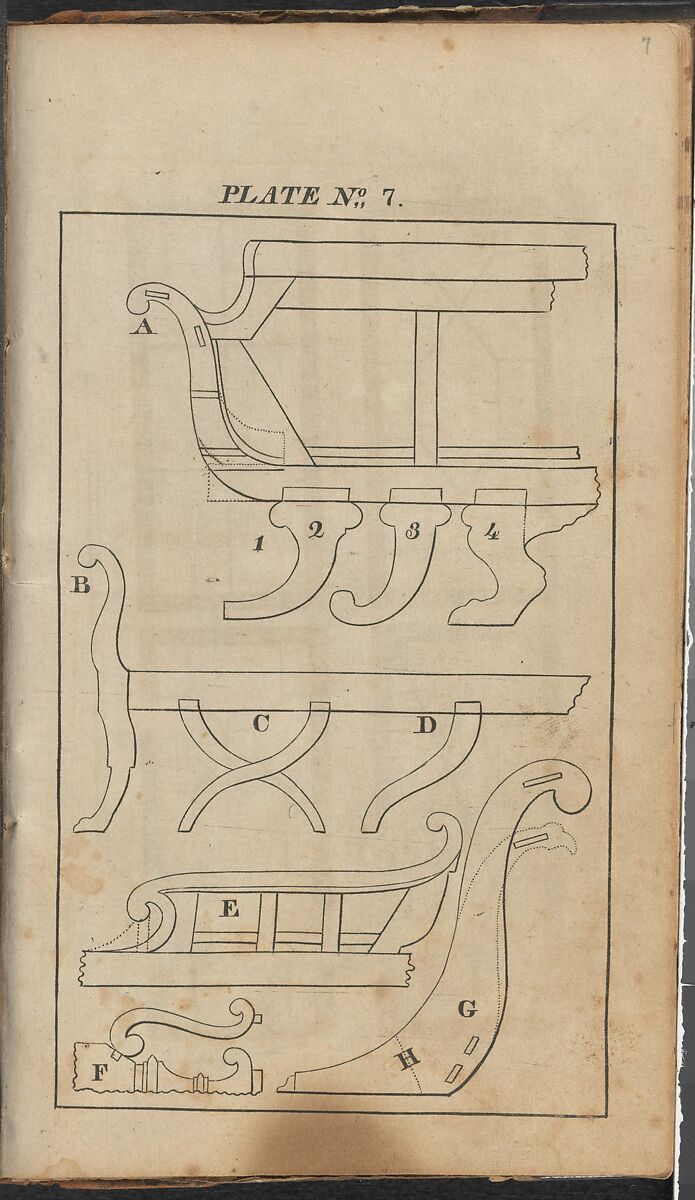 The New York Book of Prices for Manufacturing Cabinet and Chair Work, New-York Society of Cabinet Makers, Illustrations: engravings