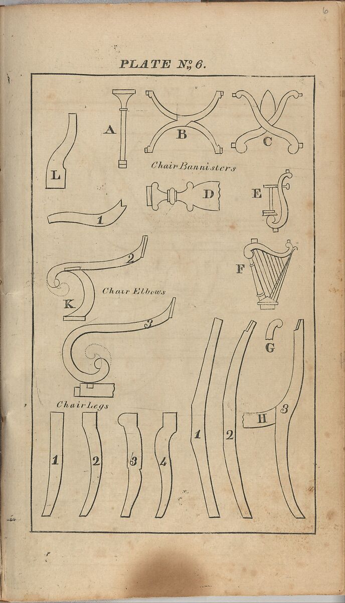 The New York Book of Prices for Manufacturing Cabinet and Chair Work, New-York Society of Cabinet Makers, Illustrations: engravings