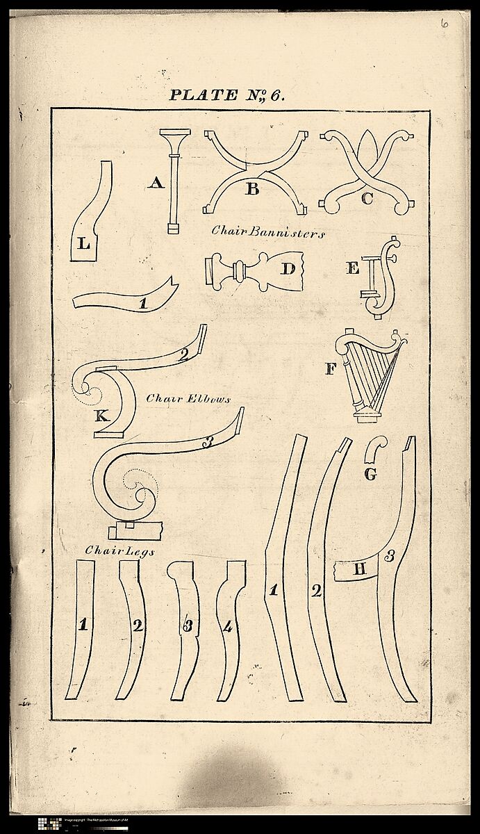 The New York Book of Prices for Manufacturing Cabinet and Chair Work, New-York Society of Cabinet Makers, Illustrations: engravings