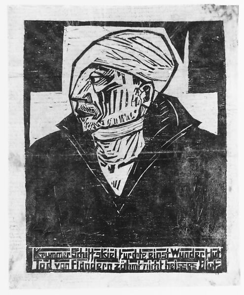 Wounded Sailor (Verwundeter Matrose), Erich Heckel (German, Döbeln 1883–1970 Radolfzell), Woodcut