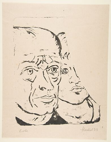 Heads [Self-Portrait with Dietrich von Bothmer]