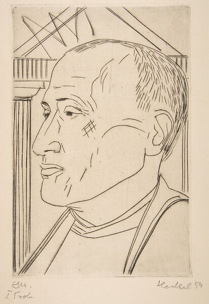 The Friend, Erich Heckel (German, Döbeln 1883–1970 Radolfzell), Etching; second state 