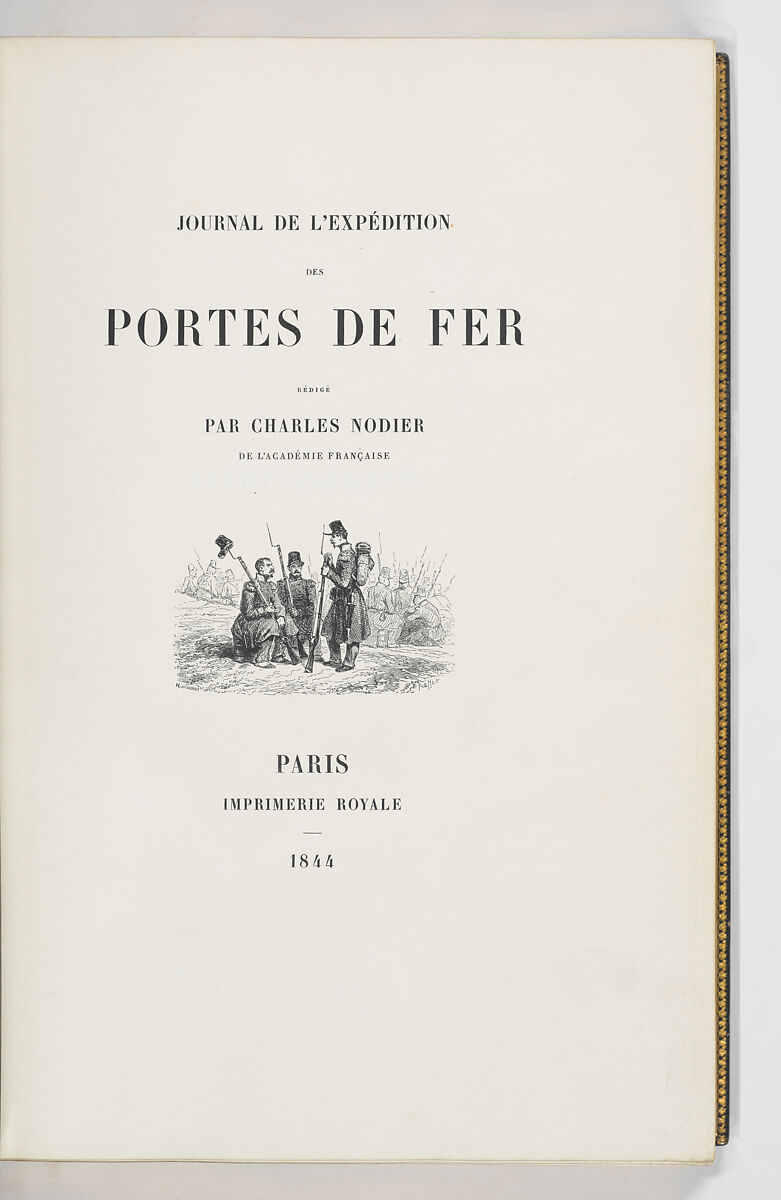Journal de l'Expédition des Portes de Fer, Charles Nodier (French, 1780–1844), Illustrations: wood engraving 