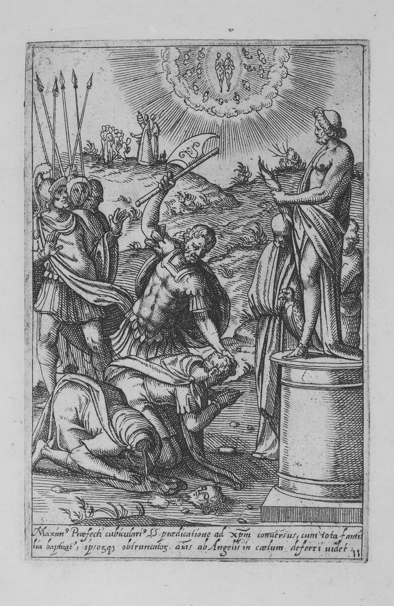 Saint Cecilia. Vita et matyrium S. et gloriosae..., Bernardino Passeri (Italian, active Rome, ca. 1577–85), Woodcut