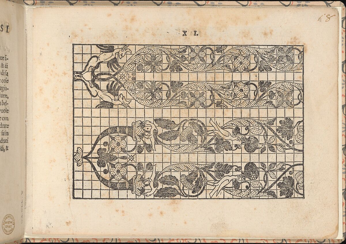 La vera perfettione del disegno di varie sorti di recami, Giovanni Ostaus (Italian, active Venice ca. 1554–91)  , Venice, Woodcut