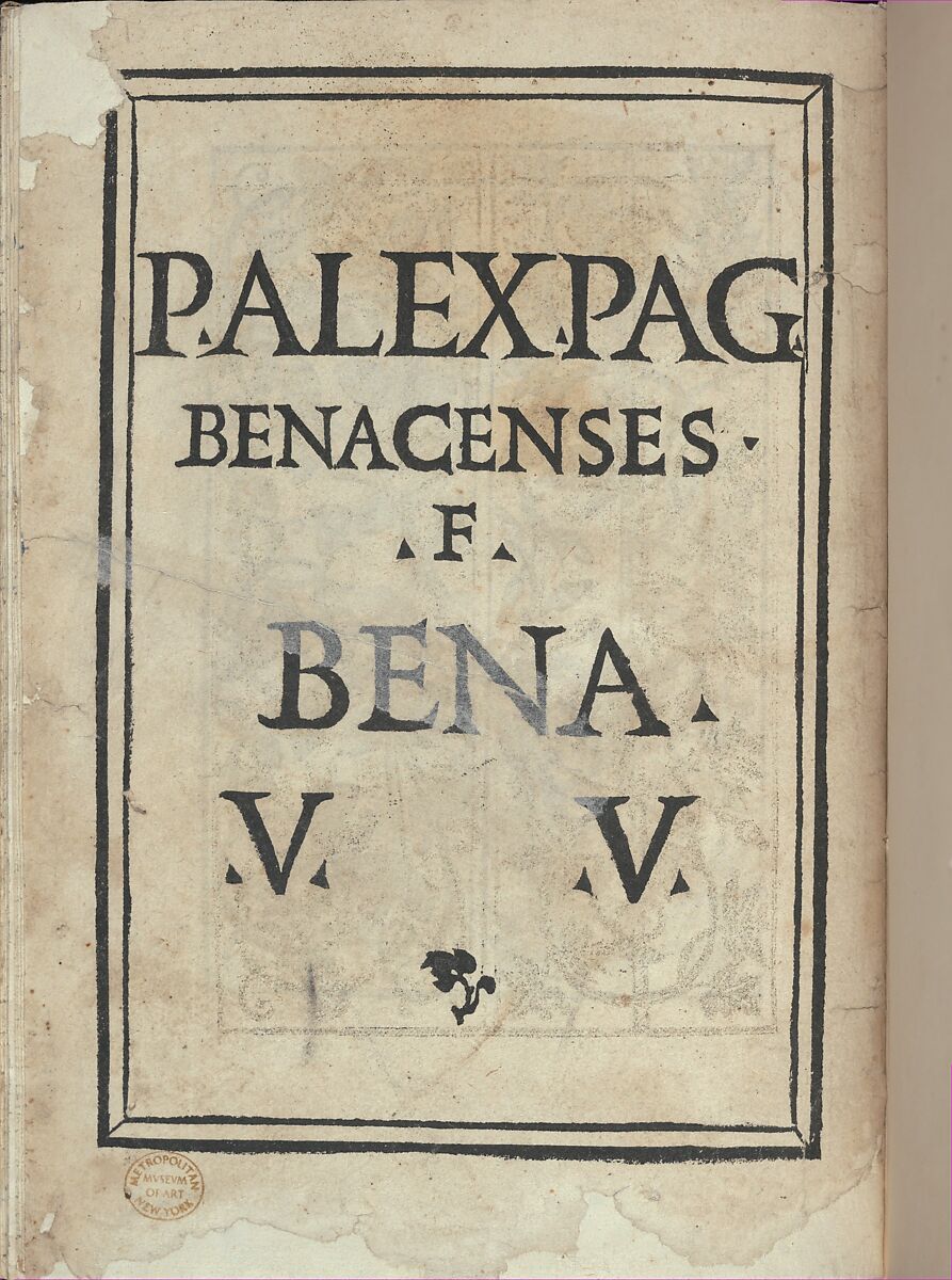 Libro quarto. De rechami per elquale se impara in diuersi modi lordine e il modo de recamare...Opera noua, Alessandro Paganino (Italian, active Salò, Toscolano and Venice, 1511–38), Woodcut