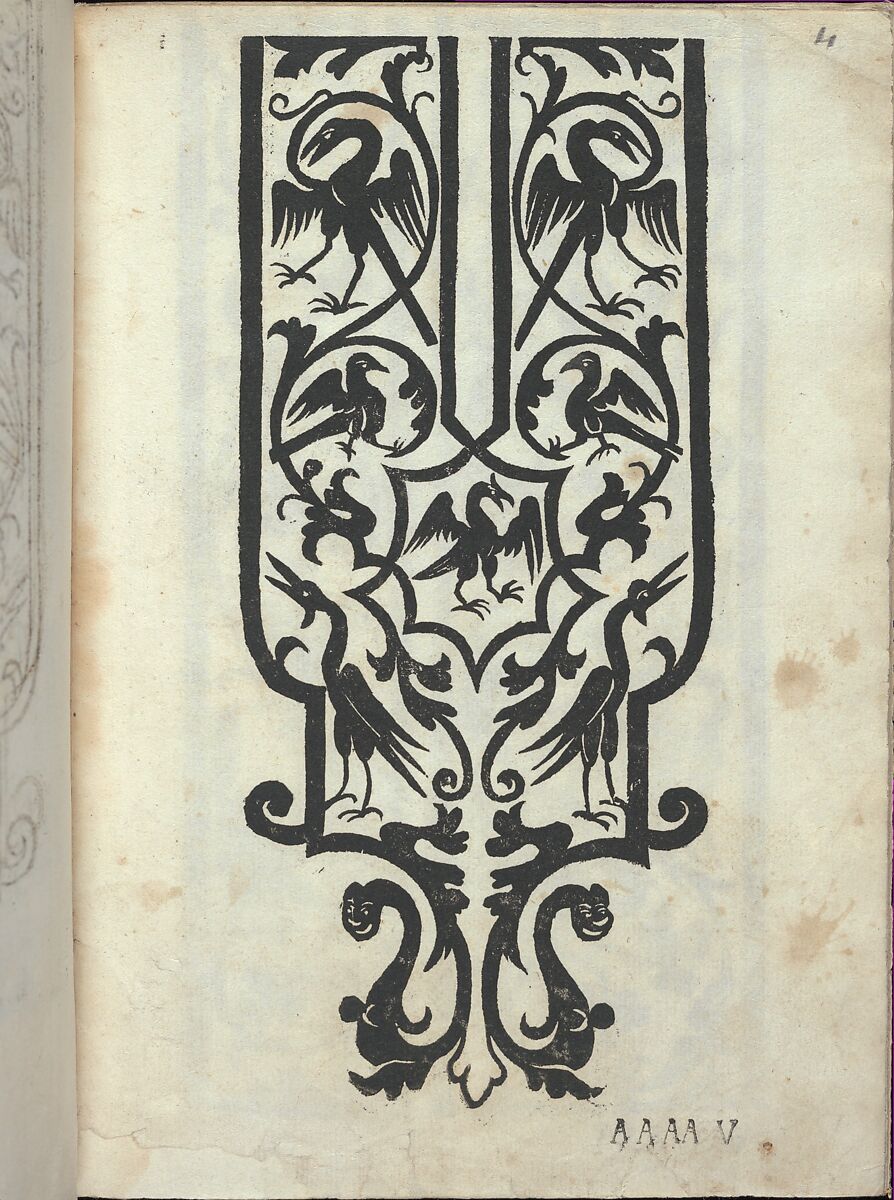 Libro quarto. De rechami per elquale se impara in diuersi modi lordine e il modo de recamare...Opera noua, Alessandro Paganino (Italian, active Salò, Toscolano and Venice, 1511–38), Woodcut