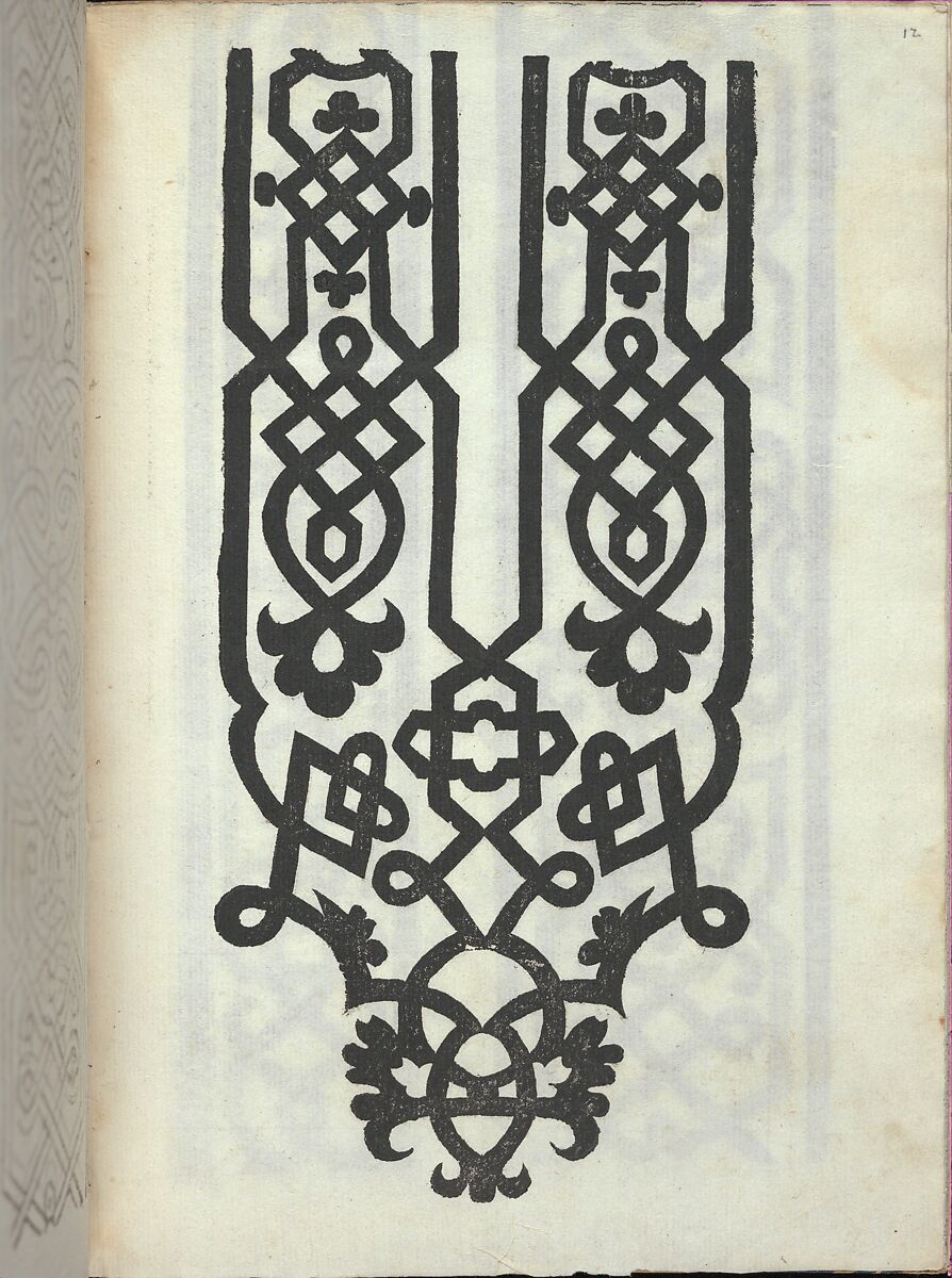 Libro quarto. De rechami per elquale se impara in diuersi modi lordine e il modo de recamare...Opera noua, Alessandro Paganino (Italian, active Salò, Toscolano and Venice, 1511–38), Woodcut