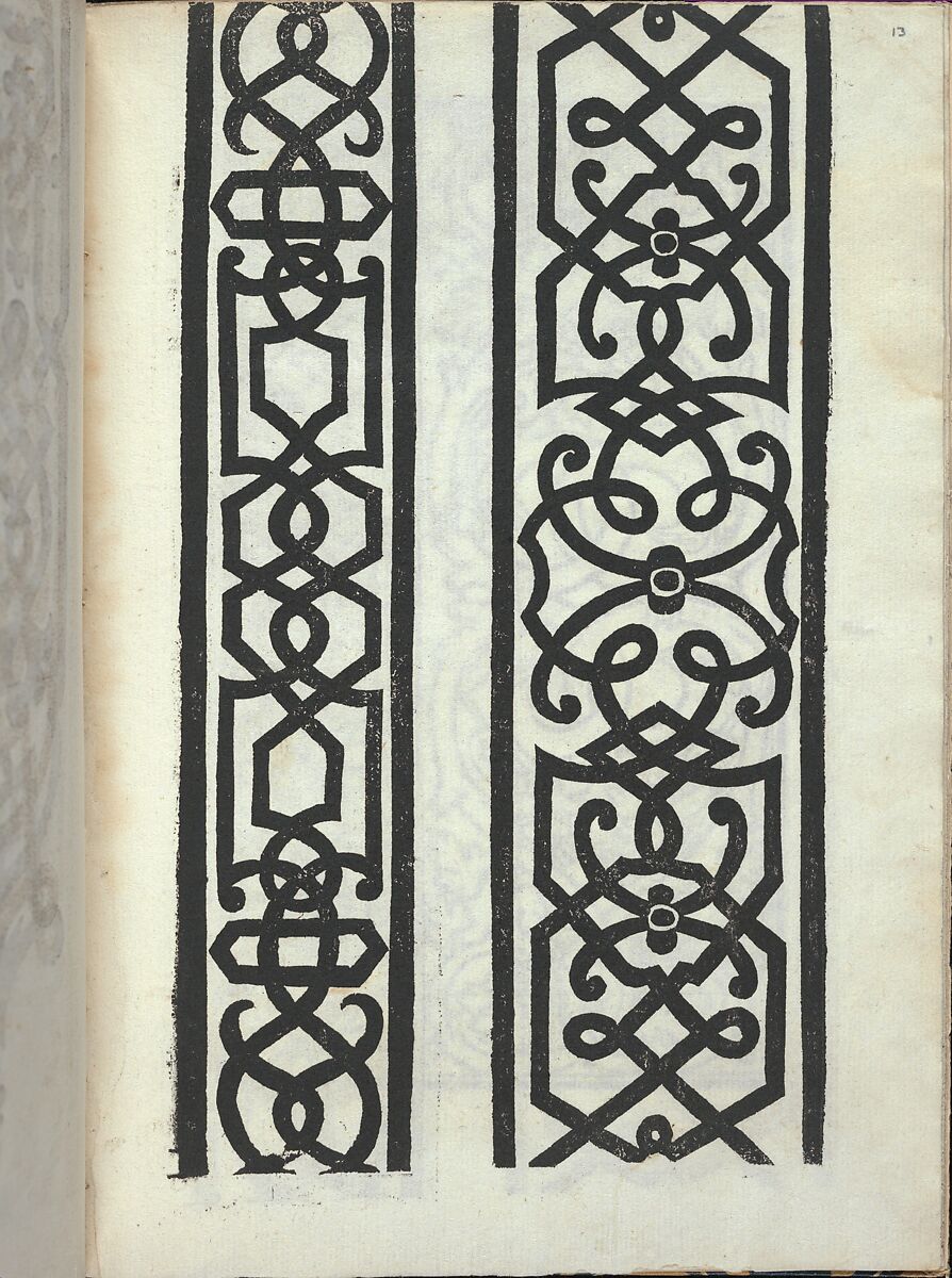 Libro quarto. De rechami per elquale se impara in diuersi modi lordine e il modo de recamare...Opera noua, Alessandro Paganino (Italian, active Salò, Toscolano and Venice, 1511–38), Woodcut