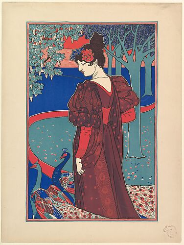 Woman with Peacocks, from 