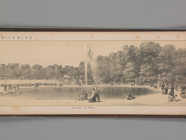 Panorama des Champs-Elysées, A. Provost (French, active 1834–55), Lithograph printed in black ink with additional tone printing in light ochre