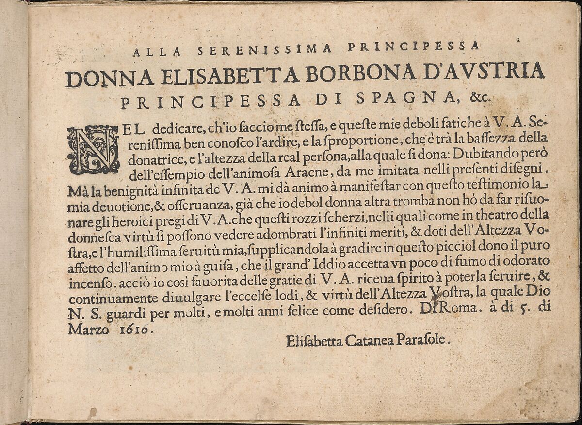 Fiore D'Ogni Virtu Per le Nobili Et Honeste Matrone, Isabella Catanea Parasole (Italian, ca. 1565/70–ca. 1625), Woodcut