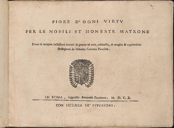 Fiore D'Ogni Virtu Per le Nobili Et Honeste Matrone